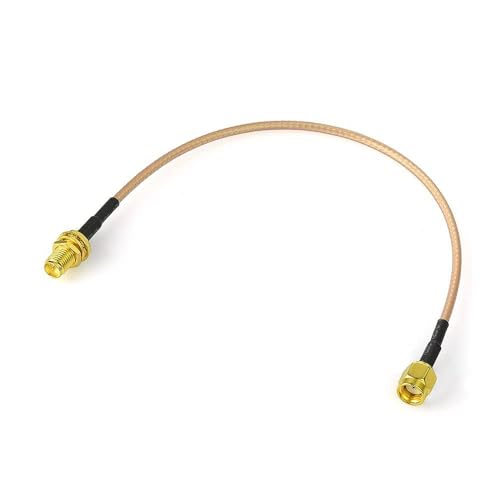 Bingfu WiFi Antenna Extension Cable (2-Pack) RP-SMA Male to RP-SMA Female Bulkhead Mount RG316 Cale 30cm 12 inch for WiFi Router Security IP Camera Wireless Mini PCI Express PCIE Network Card Adapter - color: 12 inch / 30cm