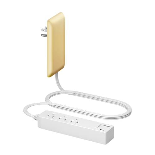 LIDER Outlet Extender with 3 Receptacles, 12W USB-A & USB-C, Flat-Face - color: Gold, size: 1 Pack