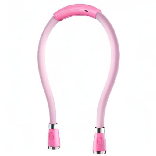 Neck Book Light, LED Reading Lamp, USB-C Rechargeable, Hands Free, 4 LED Bulbs, 4 Adjustable Brightness, for Reading in Bed or Reading in Car Lamp (Pink) - color: Pink