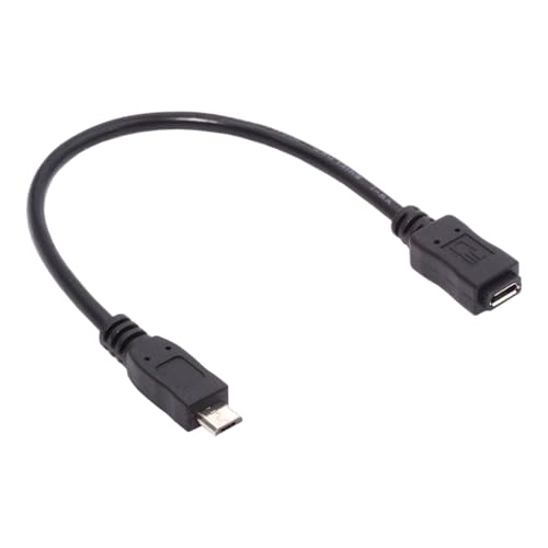 chenyang Micro USB 2.0 Extension Cable,Micro USB 5Pin Male to Female Data Charging Extension Cable for Dash Cam/GPS/Camera 0.65FT/0.2M - size: 0.65FT