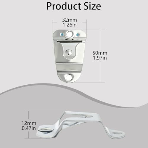 2-Pack CB Mic Hanger Clip for Car Radio Handheld Microphone Silver - size: 2 Pieces