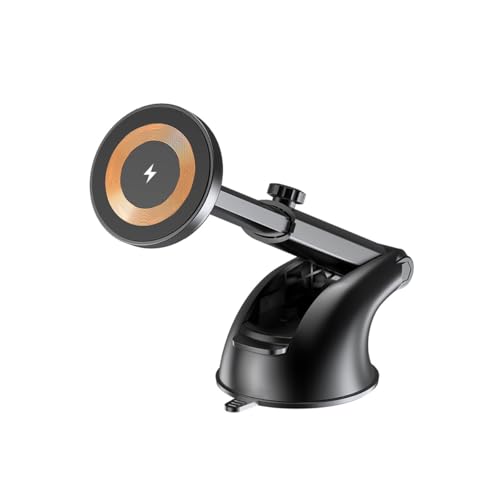 15W Car Mount Charger, Magnetic Wireless Suction Cup Vehicle Dashboard Cell Phone Holder with Air Vent Clip, Automotive Interior Windshield Smartphone Charger Mount, Universal Fit (Style A) - color: Style A