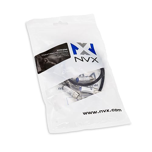 NVX® XIX2M Oxygen Free Copper 1 Female to 2 Male Y-Adapter Double Twisted Pair X-Series Car Audio RCA Audio Cable with Shielded Noise Reduction and Split-tip Silver-Plated Machined Ends (2-Pack) - size: 1 Female to 2 Male Y-Adapter