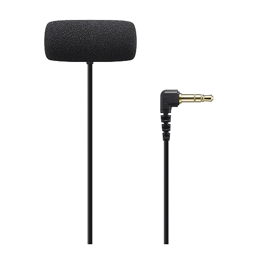 Sony Compact Stereo Lavalier Microphone ECMLV1,Black, Small
