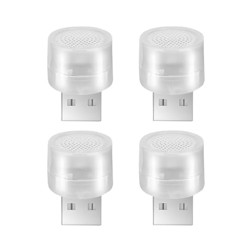 4 Pack USB LED Ambient Lights, Pink/Purple - color: Pink/Purple