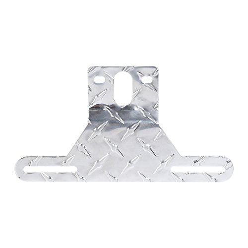 CZC AUTO Aluminum Trailer License Plate Light Bracket - color: Silver