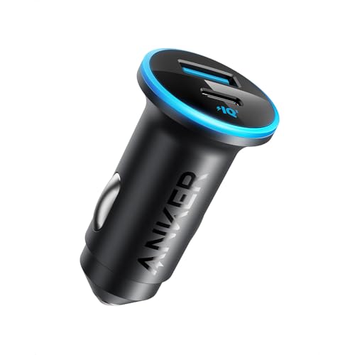 Anker 323 52.5W USB C Car Charger with 30W PowerIQ 3.0 Fast Charging