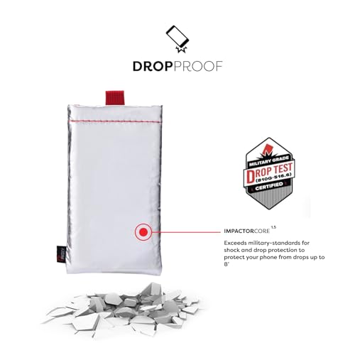 PHOOZY Apollo Thermal Phone Case | Insulated Phone Pouch Extends Battery Life 3X | Heat Resistant Drop Protection | Military Grade Water Resistant | Large | Silver - color: Silver, size: Large