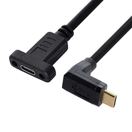 90 Degree Up & Down Angled USB-C USB 3.1 Type C Male to Female Extension Data Cable 30cm - style: Up Angled