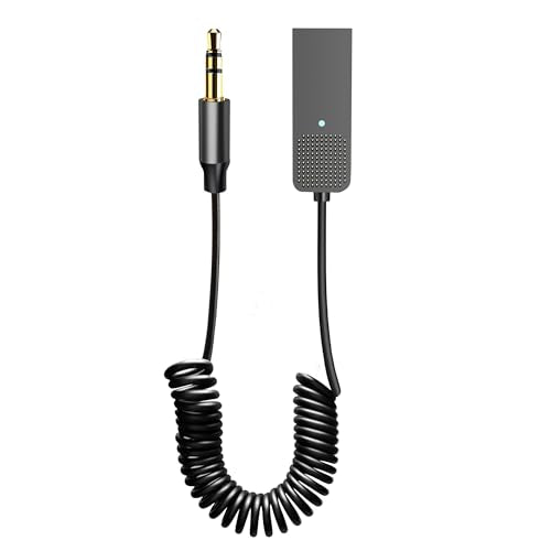Aux Bluetooth Adapter 5.3 with Built-in Microphone Receiver - size: T07