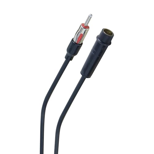 Scosche AXT48-WP1 Universal 48" Antenna Extension Cable for Car Stereo - AM/FM Radio Antenna Extender with Standard DIN Connector - Radio Antenna Extension Audio Adapter for Domestic & Import Vehicles - style: 48" Antenna Extension Cable