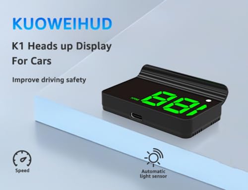 Heads up Display for Cars, Car HUD, GPS Speedometer,Head up Display for Car - color: Green