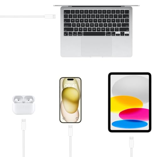 2pack 6FT Long USB C to USB C Cable Compatible for iPhone 17/16/15, 17 16 15 Pro Max, Plus, 16E, 17Air Carplay Charger Cord, AirPods 4, AirPods Pro (2nd/3rd Gen) Woven Car Charging Charger Cord - size: 6FT, style: USB C to USB C 2pack