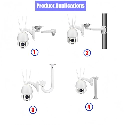 L-Shape Dome Camera Bracket Adapter,Universal Steel Vertical Ceiling Wall Mount Bracket Holder Wall Ceiling Mount Bracket for CCTV Surveillance Security Camera