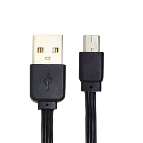 chenyang USB 2.0 Short Flat Cable, USB 2.0 Type A Male to Mini USB Male 4 Wires 5V 2A Charge Data Extension Silicone Cable 4 Wires 30AWG 13cm - style: USB 2.0 Type-A to Mini USB