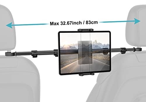 Car Headrest Tablet Holder for Between Seat, Stretchable 32.67" Arm