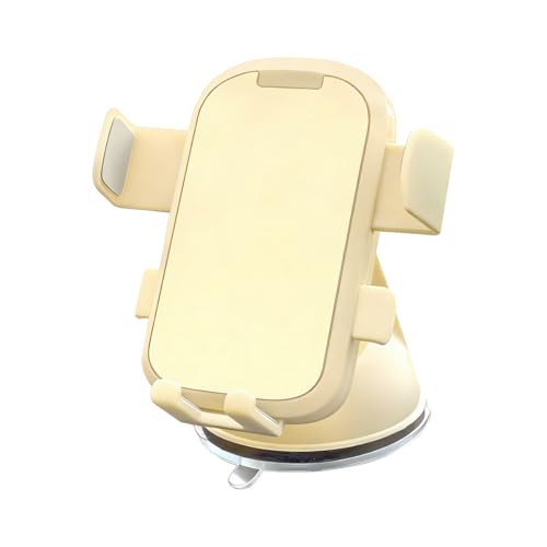 Zpana Car Phone Holder, 360° Adjustable Suction Cup Hands-Free Vehicle Windshield Dashboard Cell Phone Mount, Automotive Interior Smartphone Stand, Universal for SUV RV Truck (Beige) - color: Beige