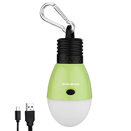 EverBrite Rechargeable Camping Light, 3 Modes with Clip Hook, Green - color: Green