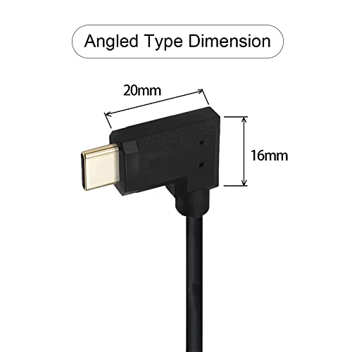90 Degree Left & Right Angled USB-C USB 3.1 Type C Male to Female Extension Data Cable 30cm - style: Right Angled