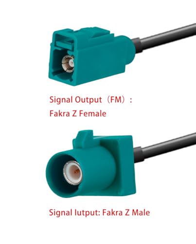 Car Radio FM/AM Antenna Signal Booster Fakra Z Male to Female Adapter 12V Universal Radio Antenna Amplifier Vehicle Antenna Amplifier for Audio Stereo Digital Car (1PCS)