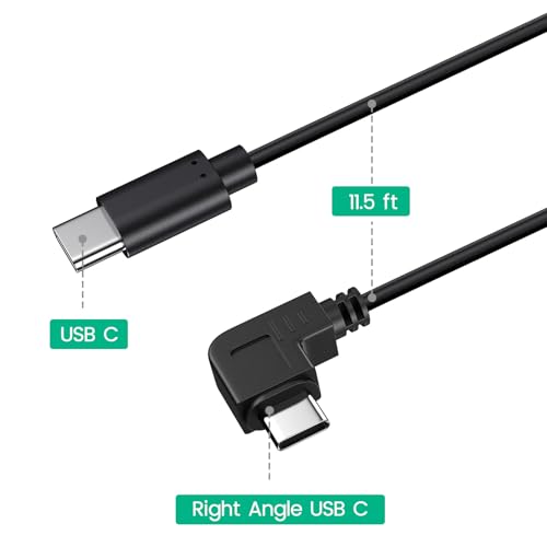 11.5ft Power Cord for REDTIGER Dash Cam, USB C to USBC Cable for RED Tiger - size: 11.5 ft