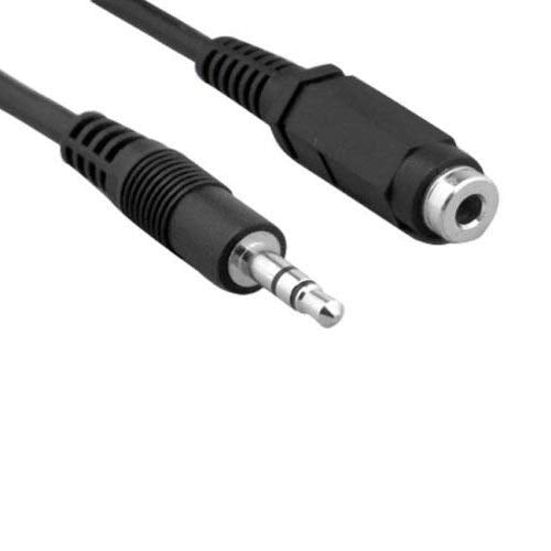 KENTEK 50 Feet Ft 3.5mm AUX Auxiliary Extension Cable Cord Male to Female M/F Stereo Audio for PC Mac Audio Device MP3 Car Monitor