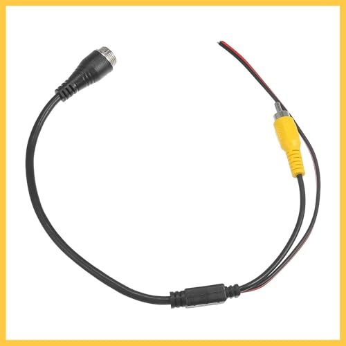 1pcs Car Camera Adapter 4 Pin to RCA Adapter M12 4-Pin Male to RCA AV Male with Trigger Wire Connector Wire Monitor Video Cable Adapter Auto Replacement Parts