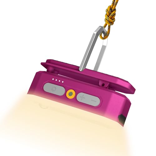 BougeRV Camping Light AL01, Movable Area Rechargeable Lantern Tent, Magenta - color: Magenta