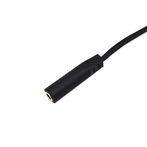 15cm 1/8" 3.5mm TRS Jack Extension Audio Flat Cable, 2 Pack, 90 Degree Angle 3.5mm 3 Pole Stereo Plug Male to Female Extender Headphone Headset AUX Cord - color: AM to FM