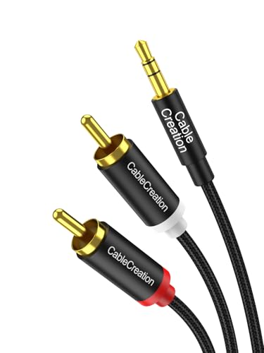 CableCreation RCA to 3.5mm Audio Cable 10FT,3.5mm to 2RCA Stereo Y Splitter - size: 10FT, style: Braided Jacket