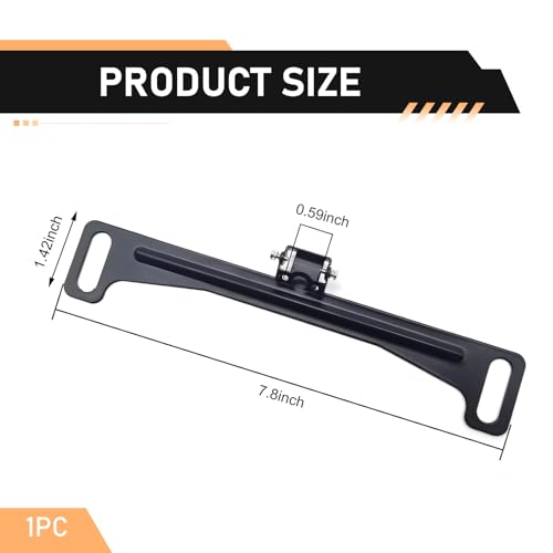 Universal Metal License Plate Frame Bracket for Rear View Backup Camera, Rustproof Adjustable Mount Holder Compatible with Most Vehicles (Black)
