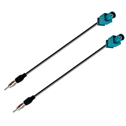 2 PCS Fakra Z Plug to DIN Plug Adapter Cable Fakra Z Adapter Car Radio TV GPS Fakra DIN Plug Pigtail Fakra Cable RG174 6Inch/15CM for FM/AM Radio Antenna - size: 6in/15cm