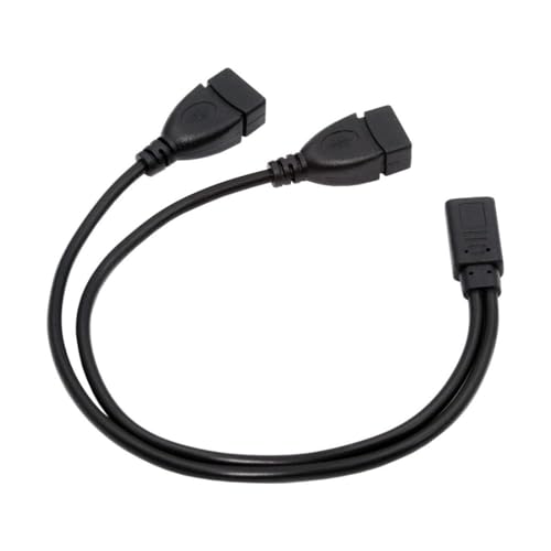 chenyang USB C Splitter Multi Charging Cable,USB C 1 to 2 USB Charge Extension Cable Supports Charging Two Devices at The Same Time 0.98FT/0.3M - style: Mini USB 1 to 2 USB