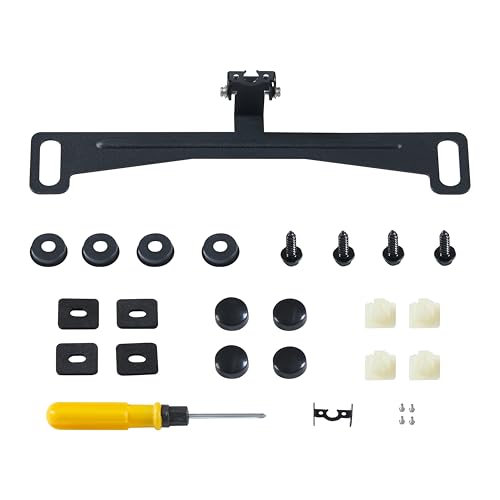 VOONOA Car Rear Camera License Plate Bracket with Screws Kit, Universal Rust-Proof Backup Camera Mount Accessories Installation Holder for Reverse Mirror Dash Cam