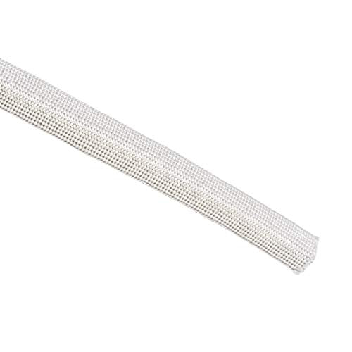 uxcell Insulation Braid Sleeving, 16.4Ft-10mm High TEMP Fiberglass Sleeve White - color: White, size: 10mm