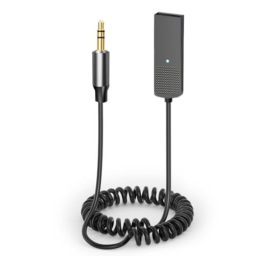 Aux Bluetooth Adapter 5.3 with Built-in Microphone Receiver - size: T07