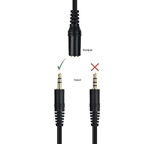 3.5mm Stereo Male to Female Extension Audio Cable Cord (18 Feet) - size: 18 Feet