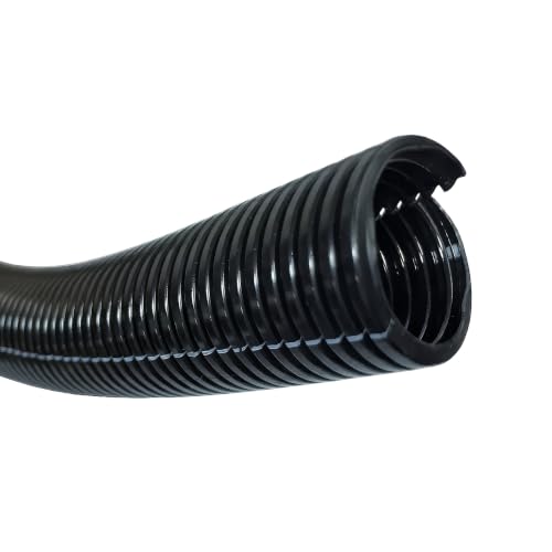 Electriduct 1.25" Split Nylon Wire Loom Flexible Tubing - 10 Feet - Black - size: 1.25 Inch
