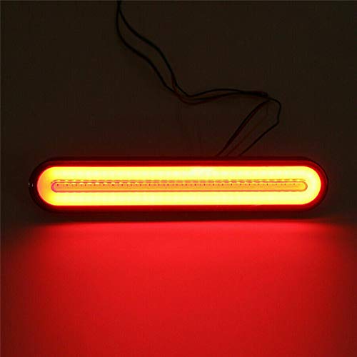 2 Pack 9" LED Trailer Tail Light Bar + Brake Stop +Turn Signal Lights Assembly Identification Red & Amber Sequential Strip Light Waterproof for Trailer Truck Pickup SUV RV 12V-24V - color: Standard