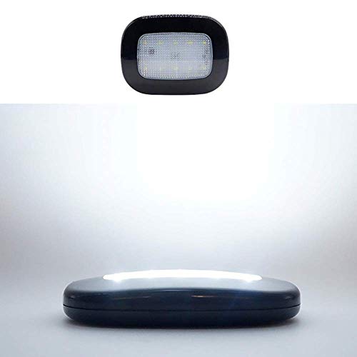 MASO Car Interior Dome Light 10LED Ceiling Roof Lamp 12V USB Rechargeable Reading Lights for Trailer/Van/Yacht/Boat/Caravan(Black+White)