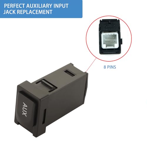86190-02010 Aux Port Input Auxiliary Jack Adapter Compatible with Toyota 09-13 Corolla 07-14 Tundra 09-12 Tacoma 09-11 RAV4 10-11 Highlander 08-10 Avalon 08-14 Sequoia