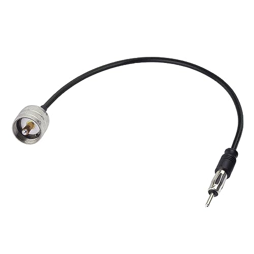 UHF Male to DIN Plug AM/FM Male Adapter RG174 Coax Cable 20 inches Pigtail Jumper Antenna Extention - color: UHF Male to AM/FM male