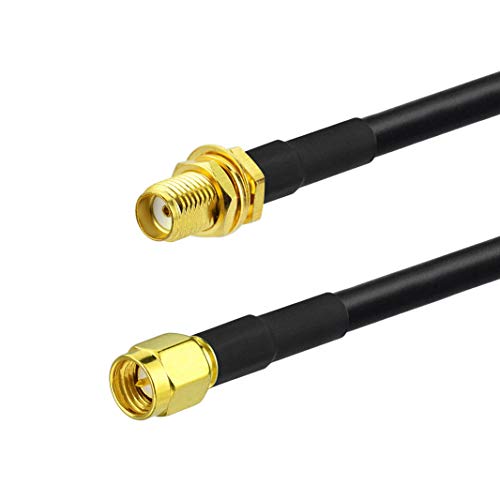 BINGFU Ham Radio Antenna Extension Relocation Cable SMA Male to Female RG58 Coaxial Jumper Cable 1m 3 feet for BaoFeng Wouxun Icom Yaesu Vertex Standard Horizon Marine VHF Ham Radio