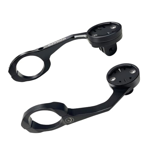 S5 Out Front Mount Aluminum Compatible with Garmin Edge Bike Computer, XOSS, iGPSPORT, Left Right Double-Edged Cycling Handlebar 1.25''/ 31.8mm - style: S5-Aluminum