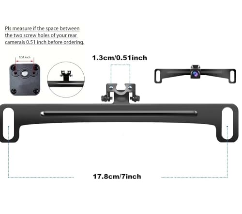Universal Car Rear View Camera License Plate Bracket Mount (Only Installation Holder for Back Up Camera)