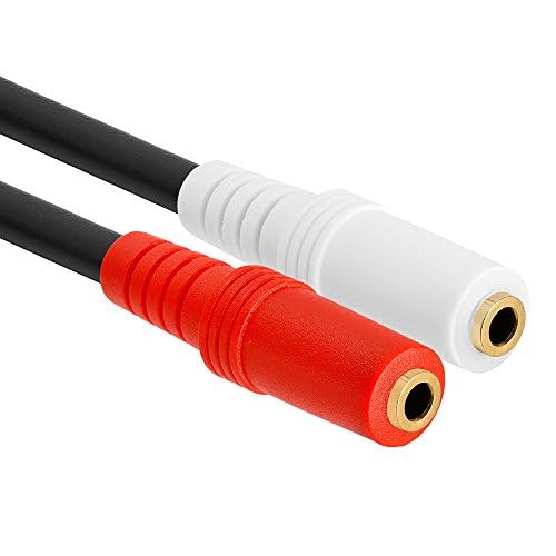 Cmple - 3.5mm Audio Stereo Y Splitter Extension Cable 3.5mm Male to 2 Ports Female Headset Splitter Adapter, Headp - color: 3.5mm M to 2 F Stereo, size: Single