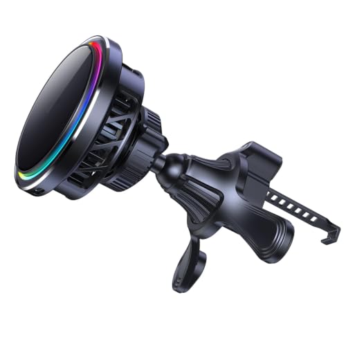 for MagSafe Car Mount Charger with Cooling Fan, 25W Fast Charging Magnetic Wireless Car Charger, Dashboard & Air Vent Phone Holder for iPhone 17 Pro Max Air 16 15 14 13 12, Galaxy S25-S26