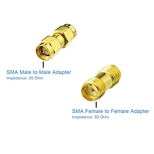 Superbat RF coaxial SMA Male to SMA Female Bulkhead RG174 15ft Cable + 3pcs RF Coax SMA Adapter Kit for SDR Equipment Antenna Ham Radio,3G 4G LTE Antenna,ADS-B,GPS and etc - size: 5M/16.4FT RG174