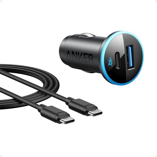 Anker 323 52.5W USB C Car Charger with 30W PowerIQ 3.0 Fast Charging