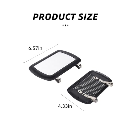 6.6 x 4.3 Inch Sun Visor Vanity Mirror, Black